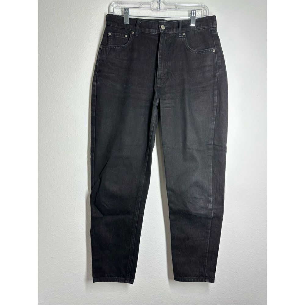 Pull & Bear Black Denim Moms Jeans Size 8
